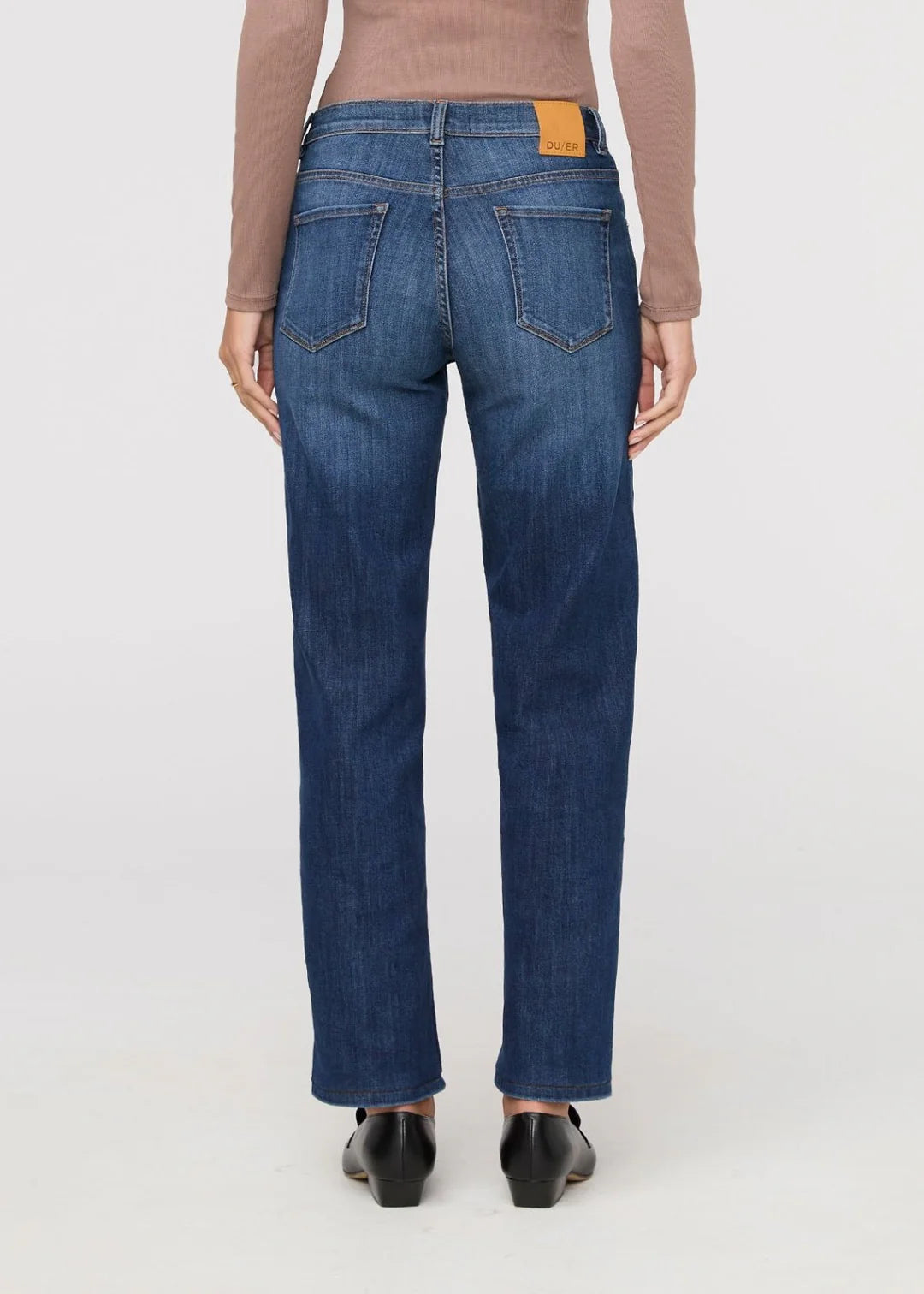 DU/ER Pantalon Performance Denim Mid Rise Straight - Femme