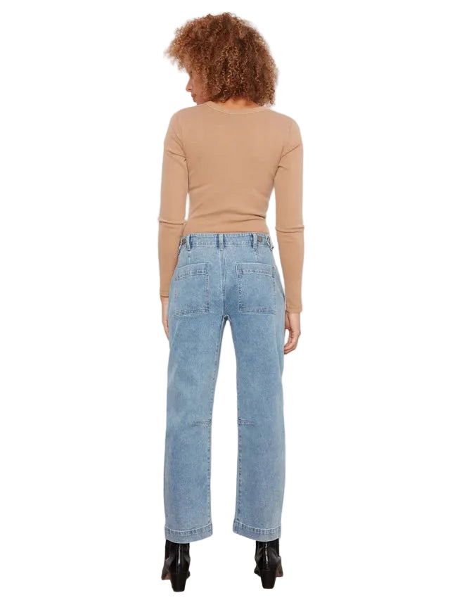 CHARLIE B PANTALON BARREL LEG DENIM - FEMME