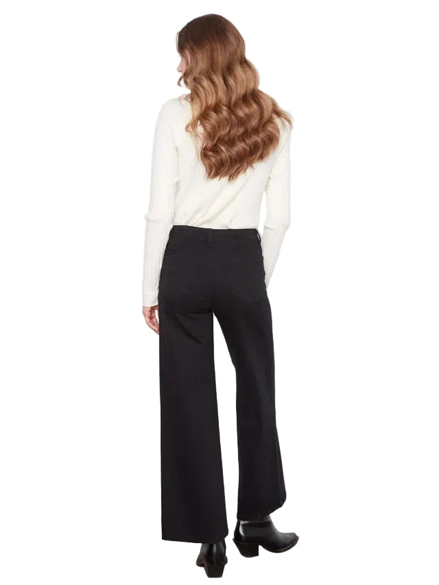 CHARLIE B PANTALON WIDE LEG COLORED TWILL WITH PATCH POCKETS - FEMME