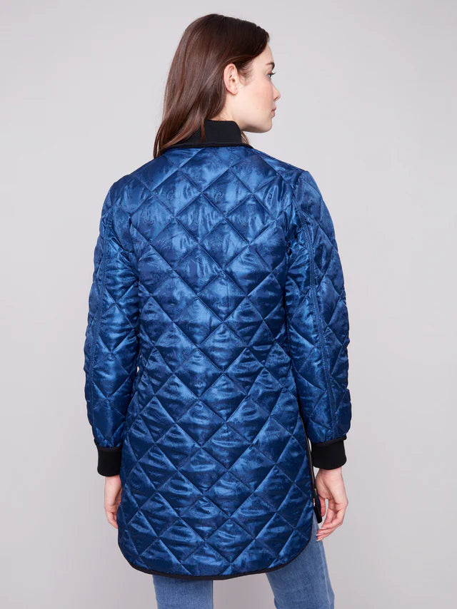 Charlie B Veste Reversible Long Puffer - Femme