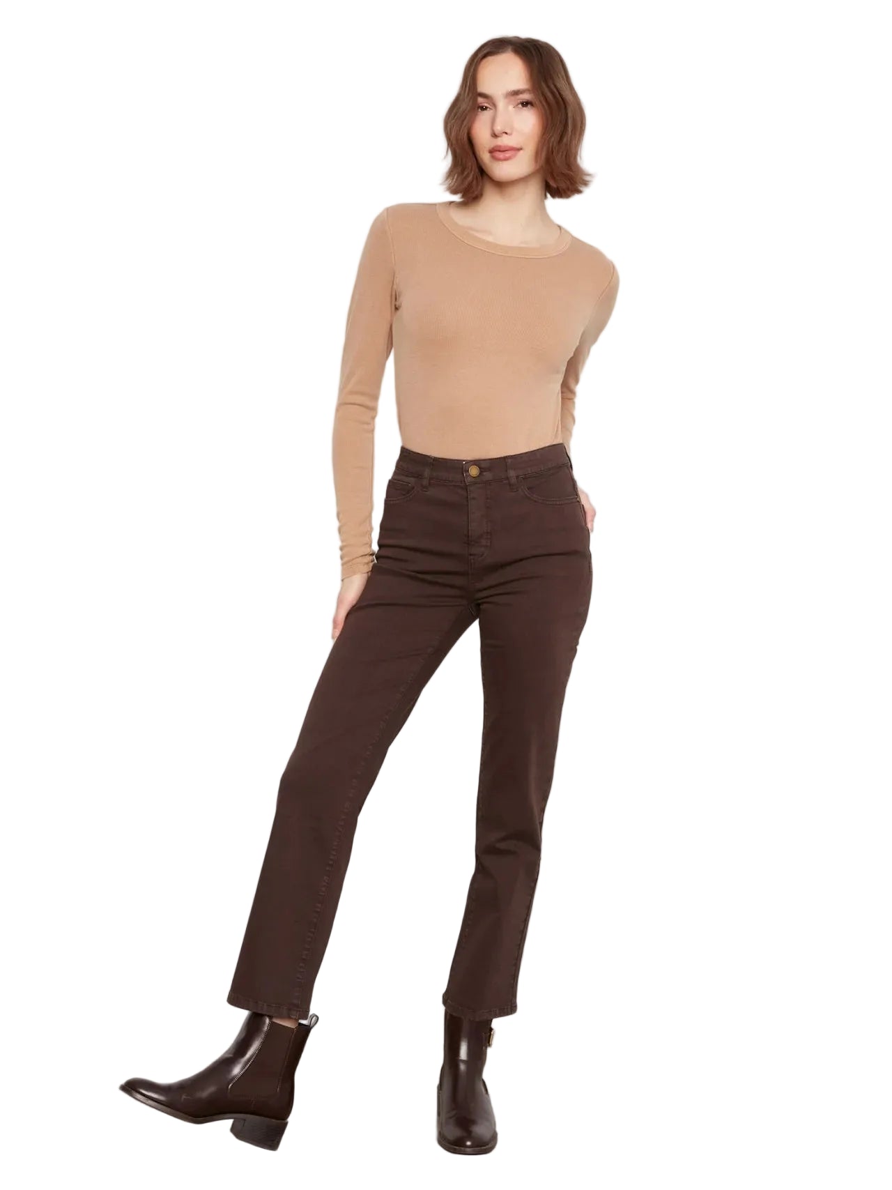 c5584rr-618a
CHARLIE B PANTALON STRAIGHT LEG COLORED TWILL - FEMME - COFFEE