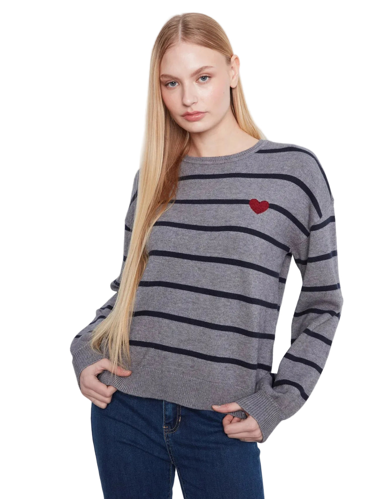  c2985r-736a
CHARLIE B CHANDAIL SUPER PLUSH HEART PATCH - FEMME - GRIS MOYEN CHINÉ