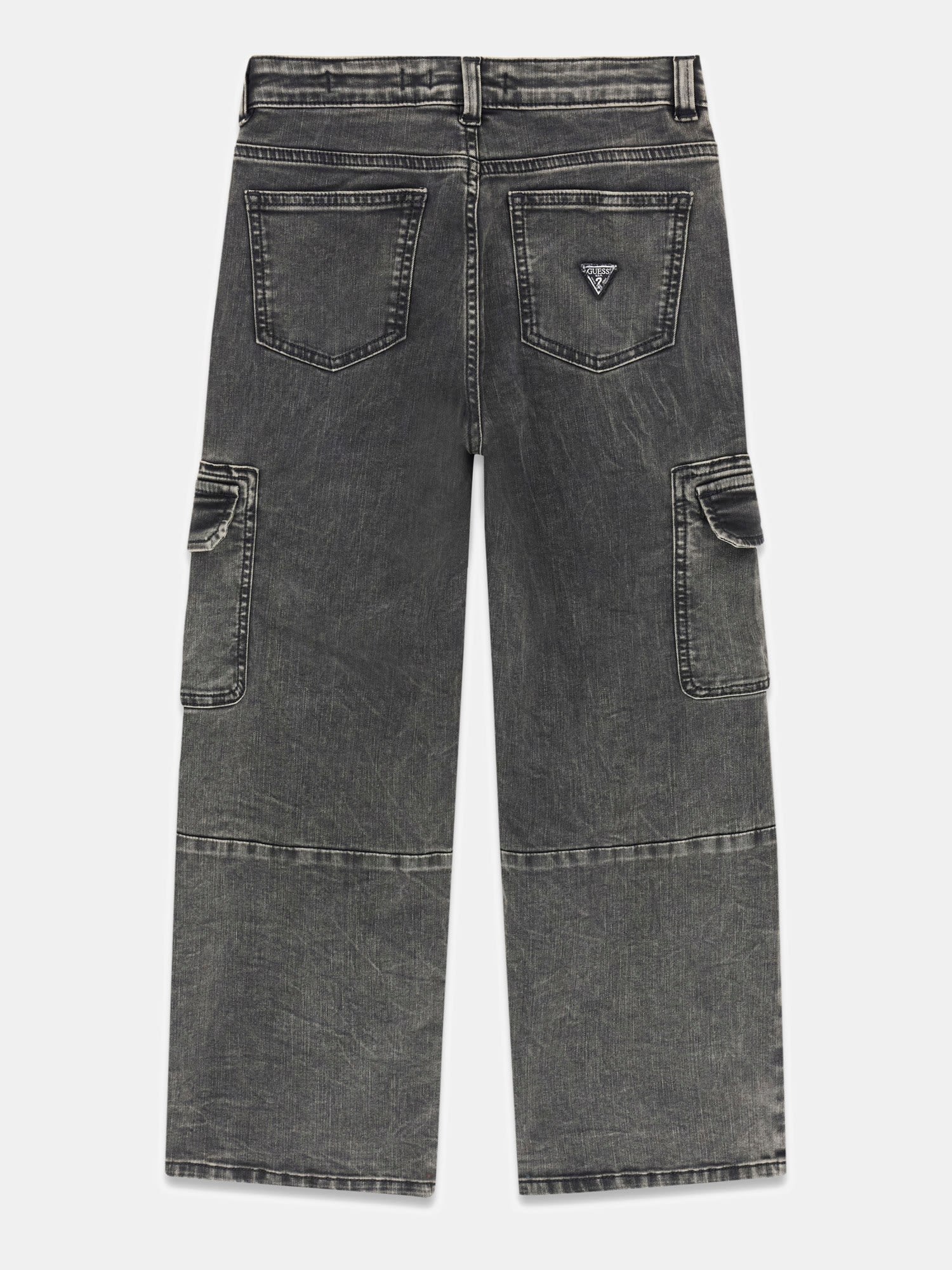 GUESS PANTALON OVERSIZE STRETCH BLACK DENIM CARGO 8-16 ANS - ENFANT