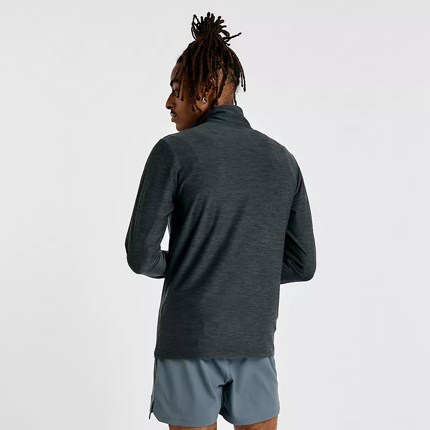 New Balance Chandail À Manches Longues Zip 1/4  Space Dye - Homme