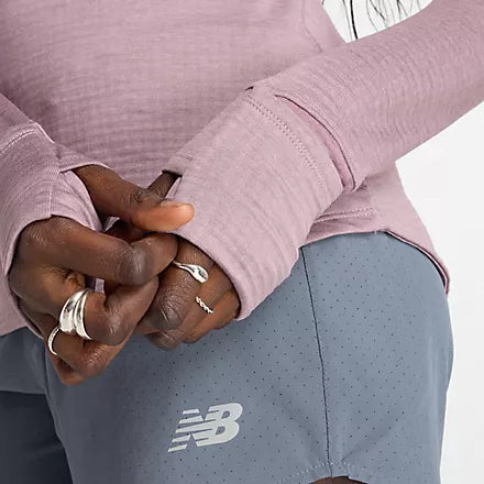 New Balance Chandail À Manches Longues Heat Grid Half Zip - Femme