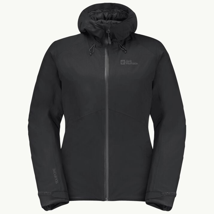 JACK WOLFSKIN VESTE D'HIVER IMPERMÉABLE WISPER INS -FEMME NOIR